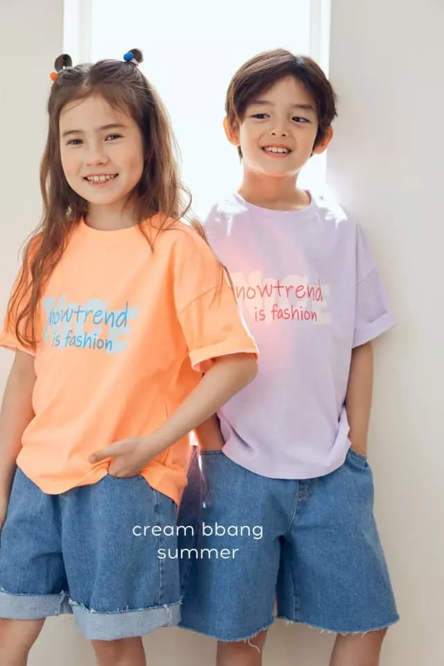 Cream Bbang - Korean Children Fashion - #kidsshorts - Trend Tee - 9