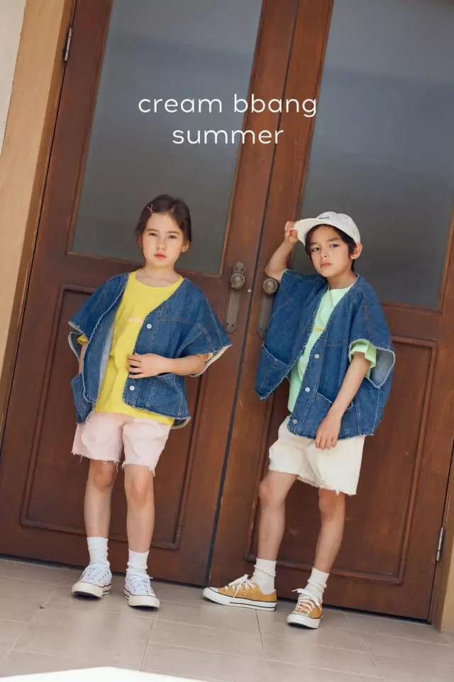 Cream Bbang - Korean Children Fashion - #kidsstore - Habana Denim Vest - 7