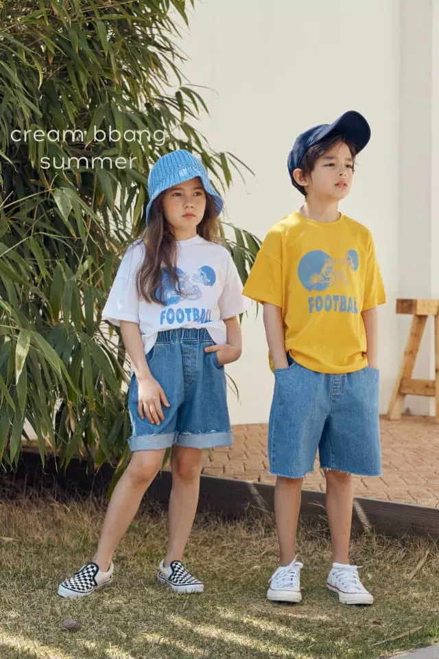 Cream Bbang - Korean Children Fashion - #kidzfashiontrend - Cutting Wide Jeans - 9