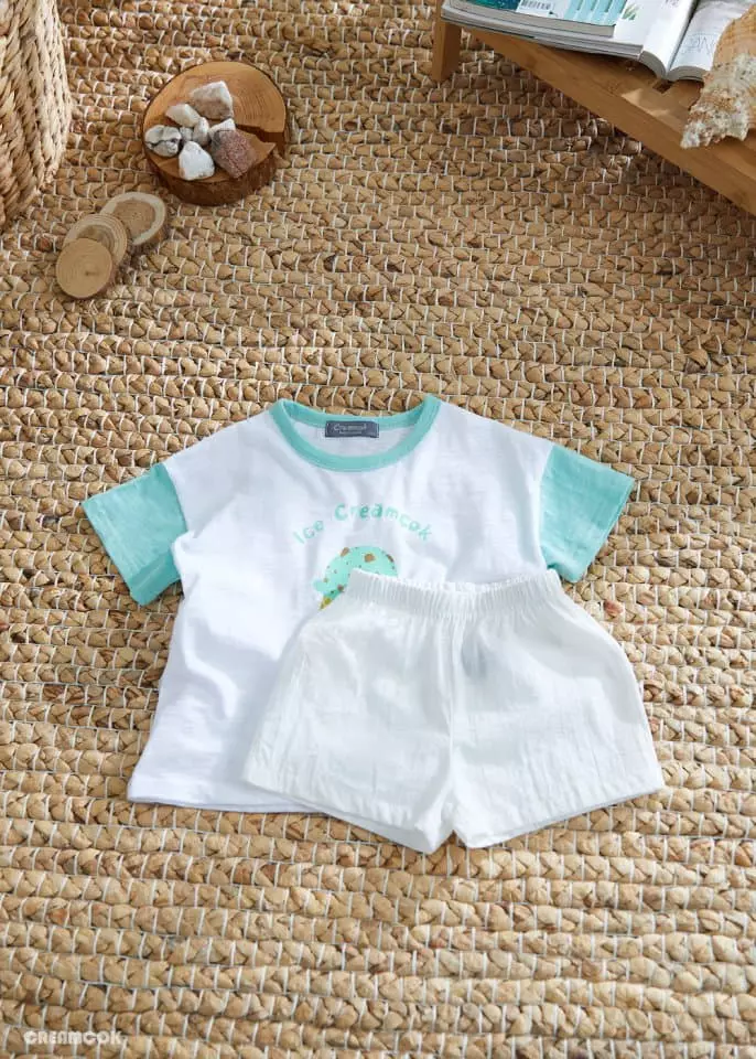 Creamcok - Korean Children Fashion - #childofig - Macaroon Top Bottom Set - 7
