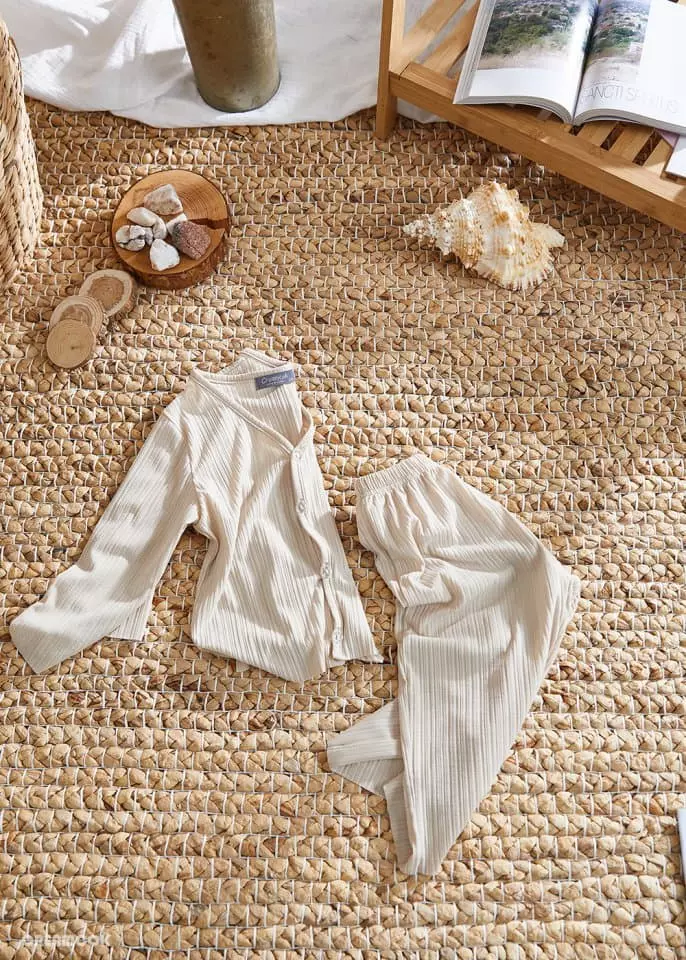 Creamcok - Korean Children Fashion - #childofig - Solsol Pleats Top Bottom Set - 5