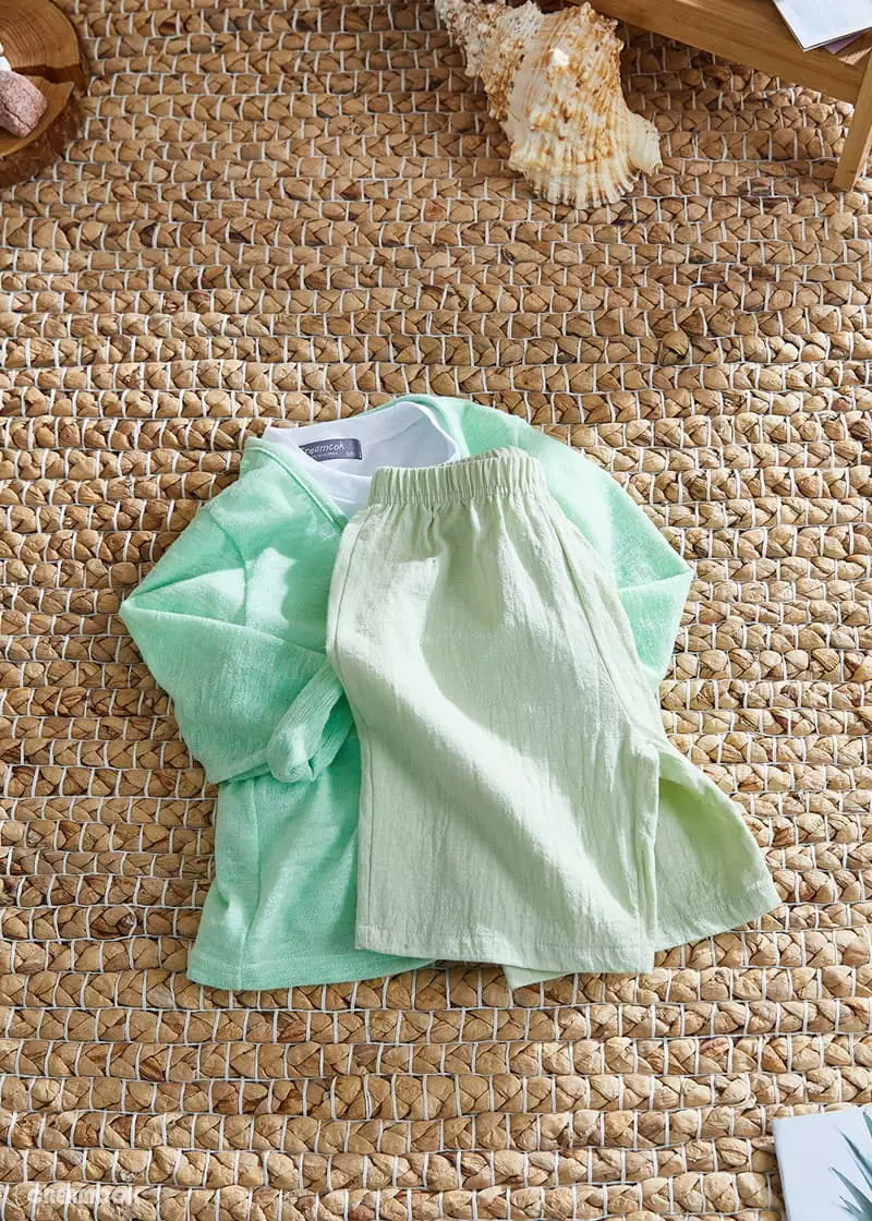Creamcok - Korean Children Fashion - #childofig - Hot Summer Top Bottom Set - 7