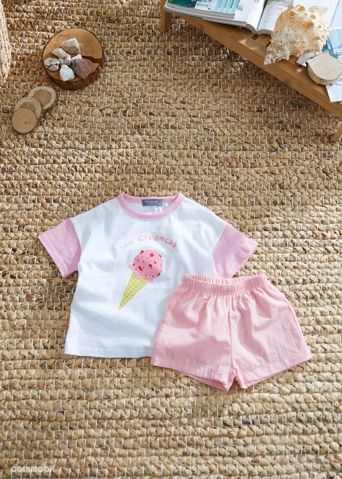 Creamcok - Korean Children Fashion - #childrensboutique - Macaroon Top Bottom Set - 8