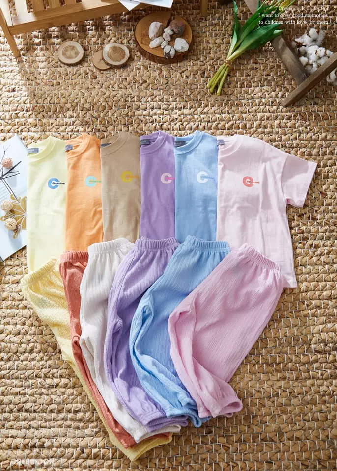Creamcok - Korean Children Fashion - #designkidswear - Cream Cooling Top Bottom Set