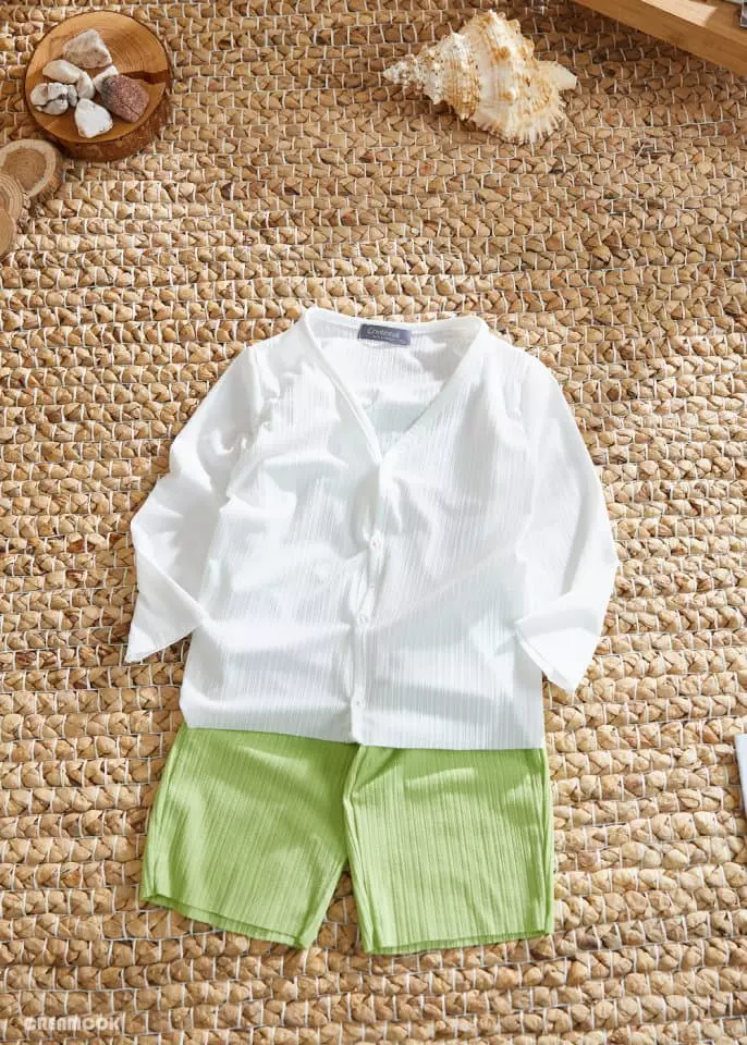 Creamcok - Korean Children Fashion - #discoveringself - Solsol Pleats Top Bottom Set - 9