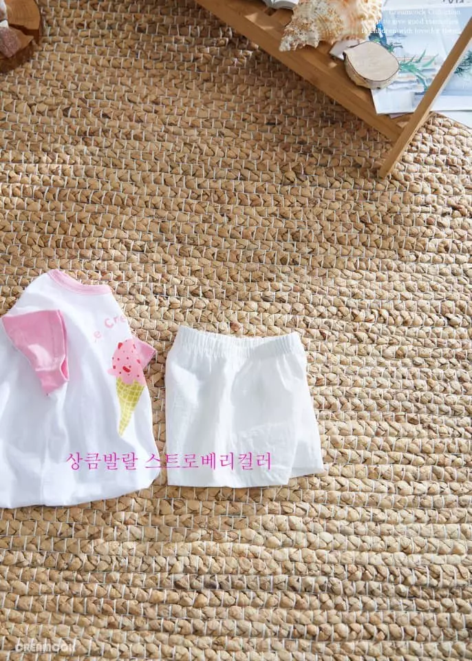 Creamcok - Korean Children Fashion - #fashionkids - Macaroon Top Bottom Set - 11