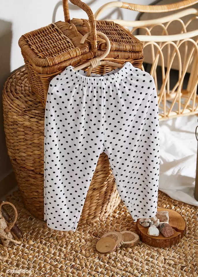 Creamcok - Korean Children Fashion - #fashionkids - Solsol Dot Top Bottom Set - 9