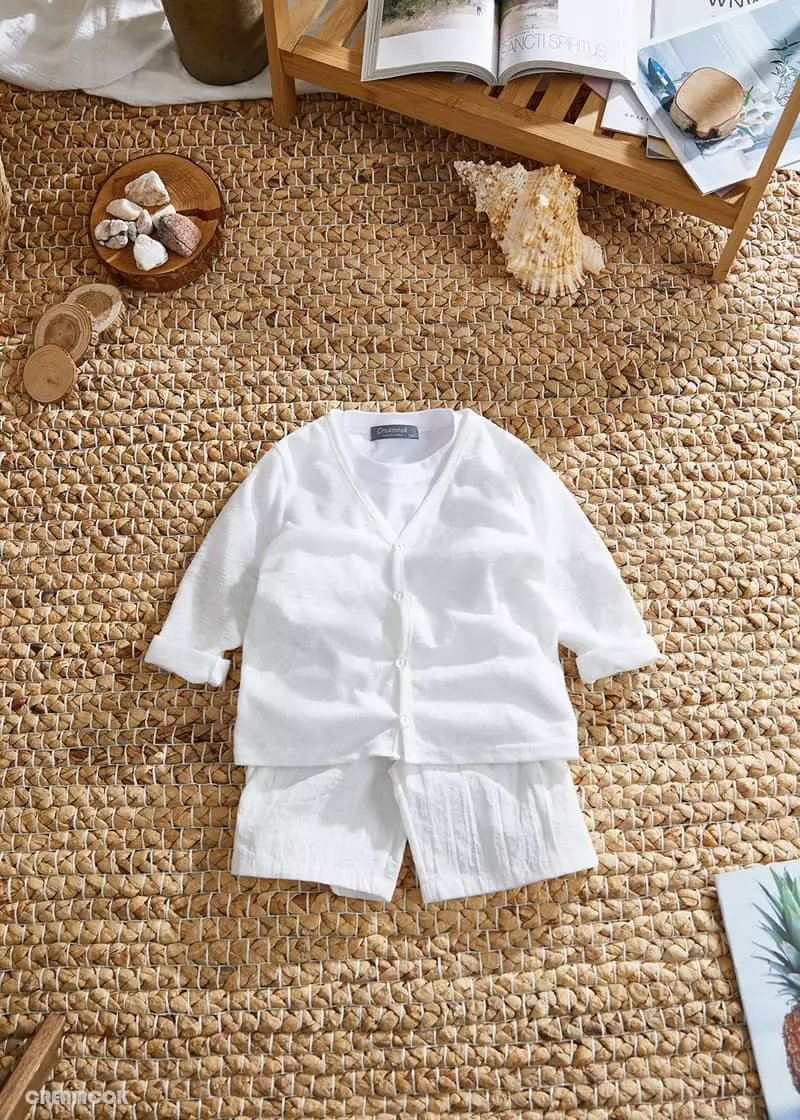 Creamcok - Korean Children Fashion - #fashionkids - Hot Summer Top Bottom Set - 11