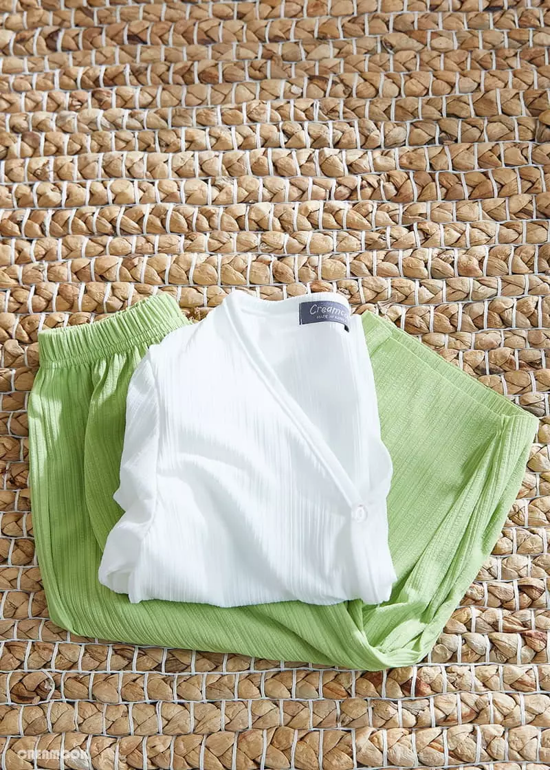 Creamcok - Korean Children Fashion - #kidsshorts - Solsol Pleats Top Bottom Set - 11