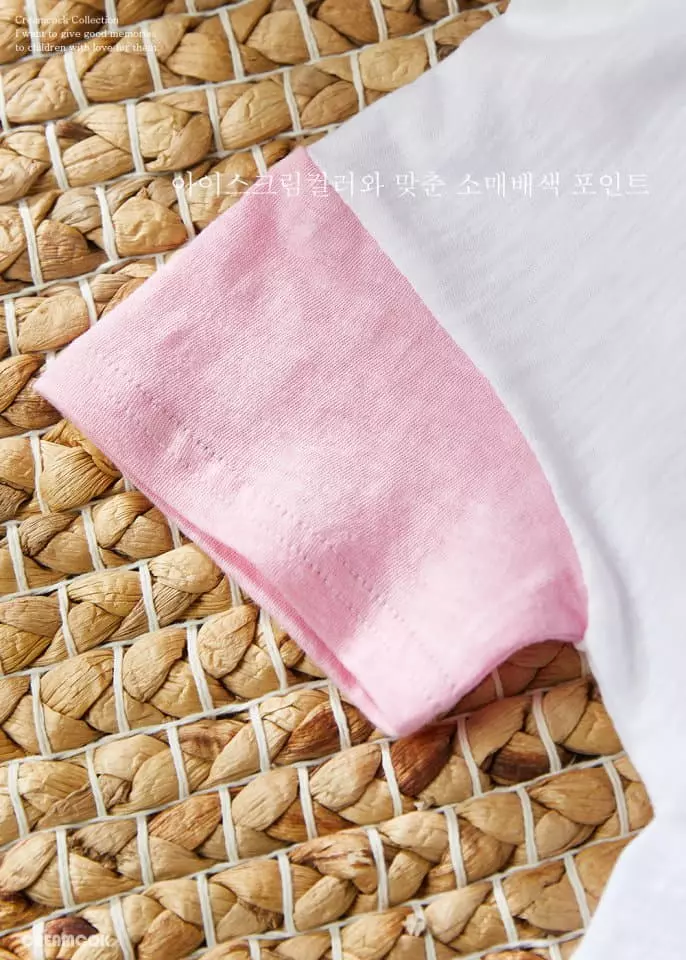 Creamcok - Korean Children Fashion - #kidsshorts - Ice Cream Col Top Bottom Set - 9