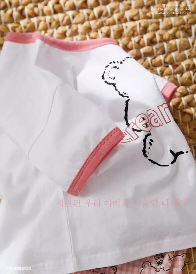 Creamcok - Korean Children Fashion - #kidsshorts - Cok Bear Top Bottom Set - 6