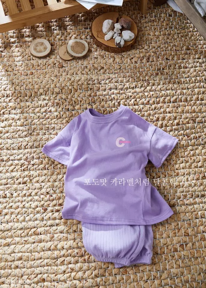 Creamcok - Korean Children Fashion - #fashionkids - Cream Cooling Top Bottom Set - 4