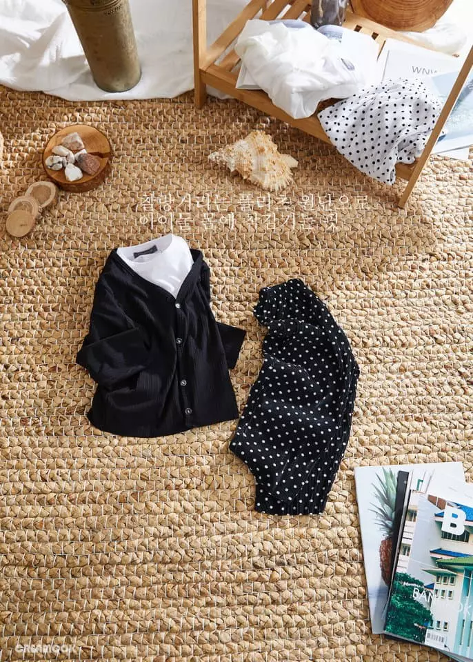 Creamcok - Korean Children Fashion - #kidsstore - Solsol Dot Top Bottom Set - 11