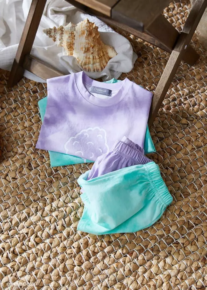 Creamcok - Korean Children Fashion - #kidsstore - Cotton Candy Top Bottom Set - 8
