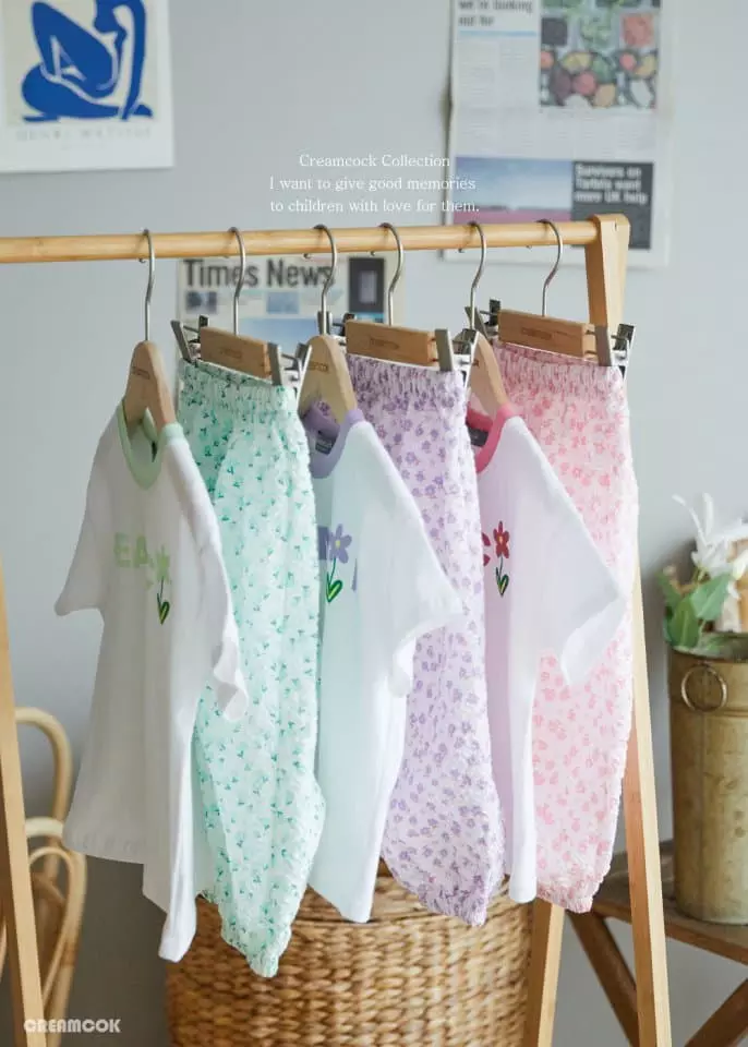 Creamcok - Korean Children Fashion - #kidzfashiontrend - Cream Cok Cooling Top Bottom Set - 7