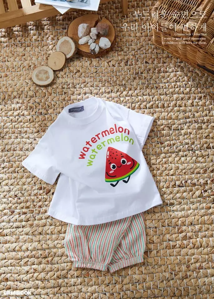 Creamcok - Korean Children Fashion - #littlefashionista - Yam Frot Top Bottom Set - 12