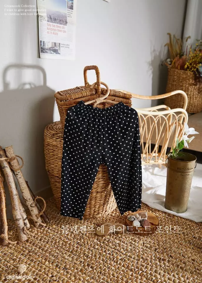Creamcok - Korean Children Fashion - #Kfashion4kids - Pop Dot Pleats Pants - 4