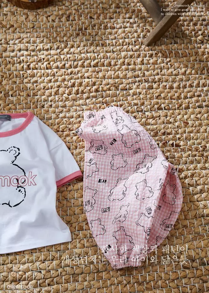 Creamcok - Korean Children Fashion - #magicofchildhood - Kitch Bear Check Pants - 6
