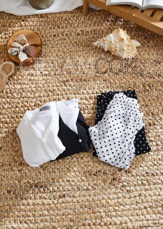 Creamcok - Korean Children Fashion - #minifashionista - Solsol Dot Top Bottom Set - 2