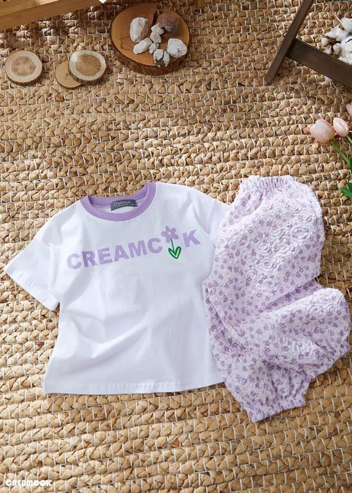 Creamcok - Korean Children Fashion - #minifashionista - Cream Cok Cooling Top Bottom Set - 11