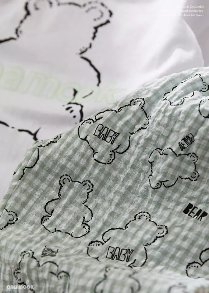 Creamcok - Korean Children Fashion - #stylishchildhood - Kitch Bear Check Pants - 11