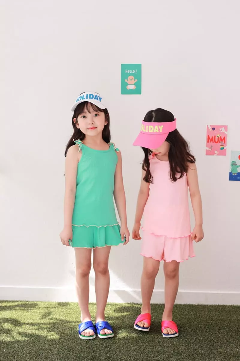 Dalla - Korean Children Fashion - #kidzfashiontrend - Rib Top Bottom Set - 3