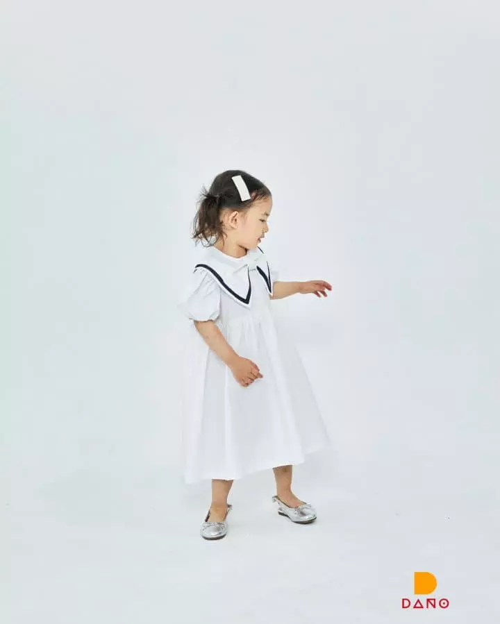 Dano - Korean Children Fashion - #designkidswear - Wave Collar One-piece