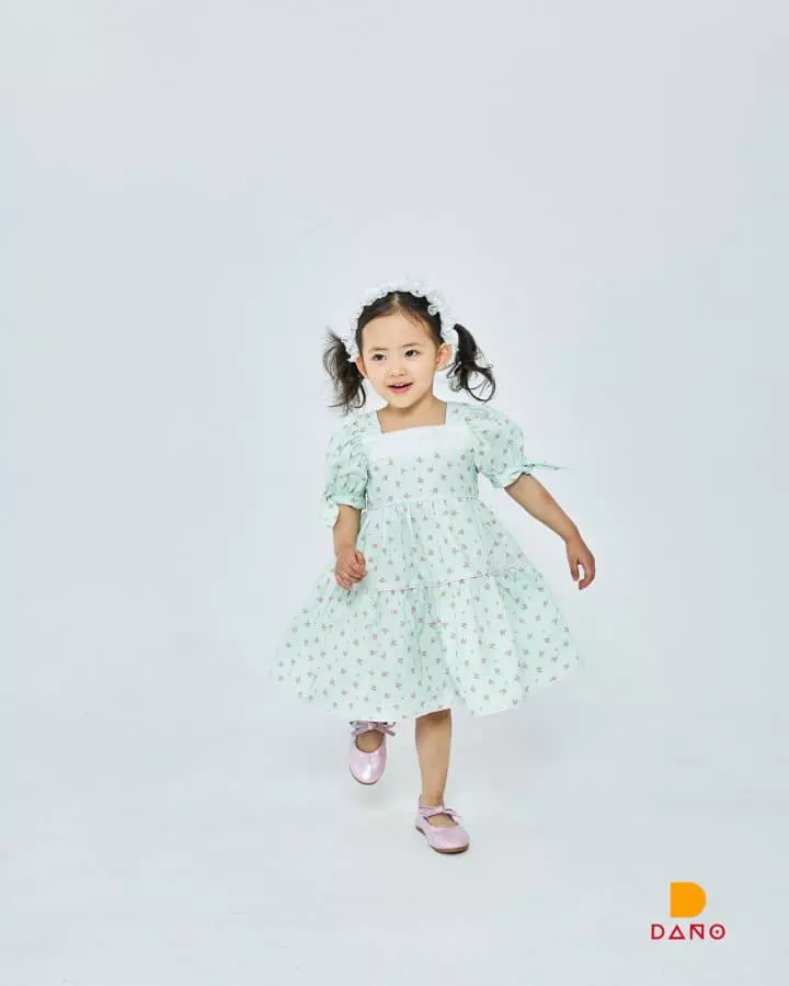 Dano - Korean Children Fashion - #fashionkids - Mini Flower Lace One-piece - 2