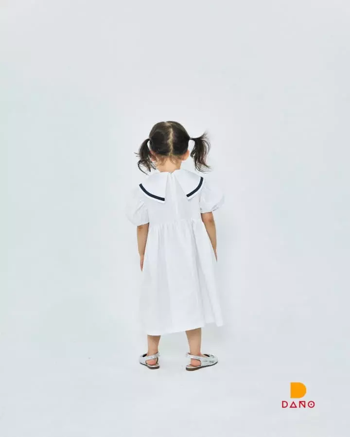 Dano - Korean Children Fashion - #littlefashionista - Wave Collar One-piece - 8