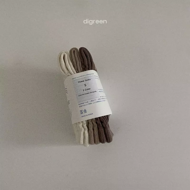Digreen - Korean Children Fashion - #childofig - Natural Flower Socks - 9
