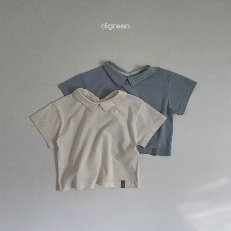 Digreen - Korean Children Fashion - #designkidswear - Reversible Collar Tee - 4