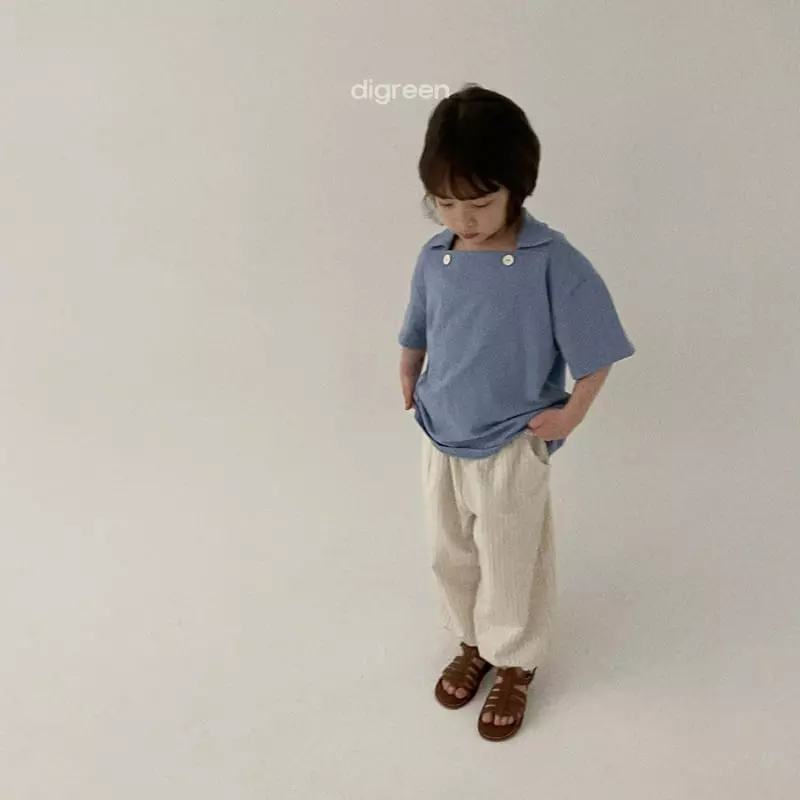 Digreen - Korean Children Fashion - #kidsstore - Two Button Collar Tee - 5