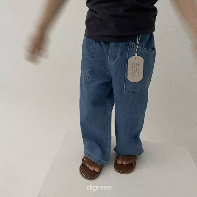 Digreen - Korean Children Fashion - #littlefashionista - Big Pocket Jeans - 11