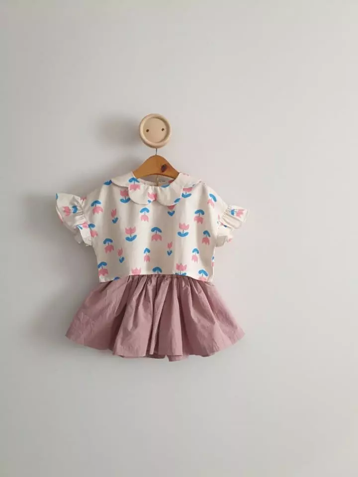 Eclair - Korean Children Fashion - #Kfashion4kids - Tulip Top Bottom SET - 12