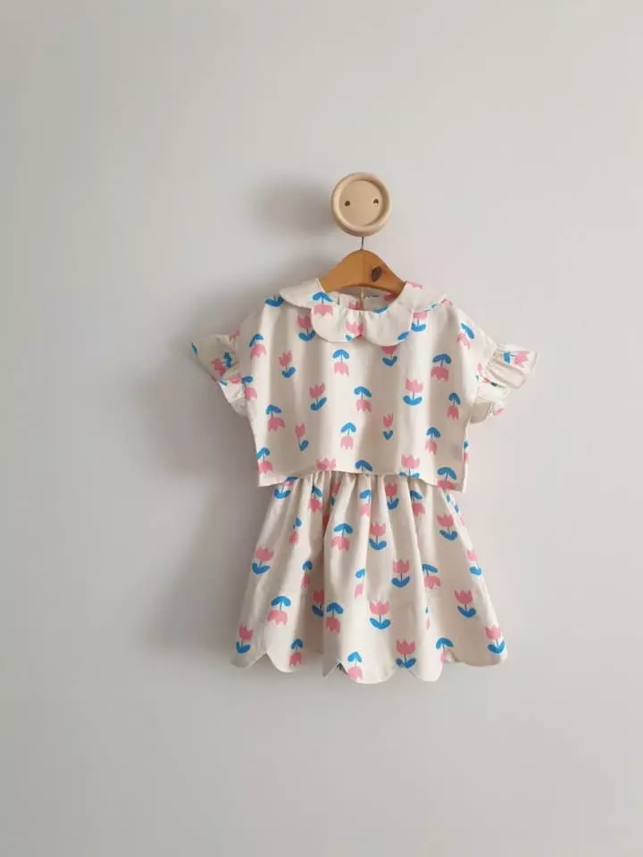 Eclair - Korean Children Fashion - #childrensboutique - Tulip Top Bottom SET - 5