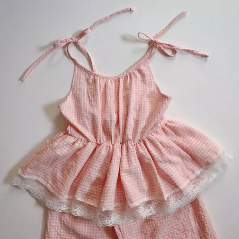 Eugenie Candies - Korean Children Fashion - #fashionkids - Lingi Top Bottom Set - 2
