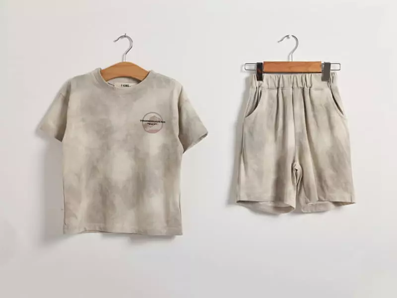 Fashion King - Korean Children Fashion - #childrensboutique - Jurassic Water Paint Top Bottom Set - 5
