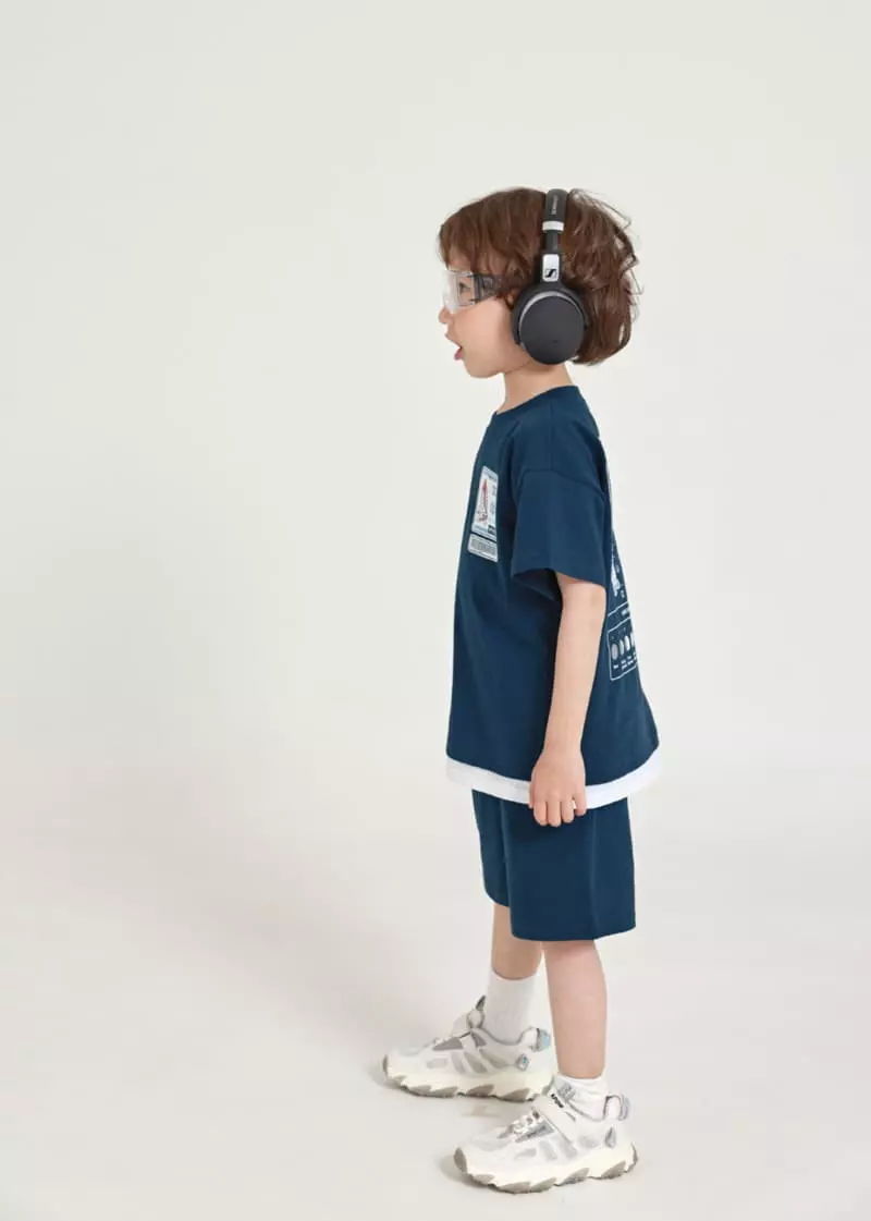Fashion King - Korean Children Fashion - #discoveringself - Space Layered Top Bottom Set - 6