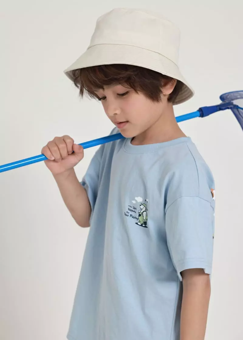 Fashion King - Korean Children Fashion - #kidsshorts - Pola Fishing Top Bottom Set - 6