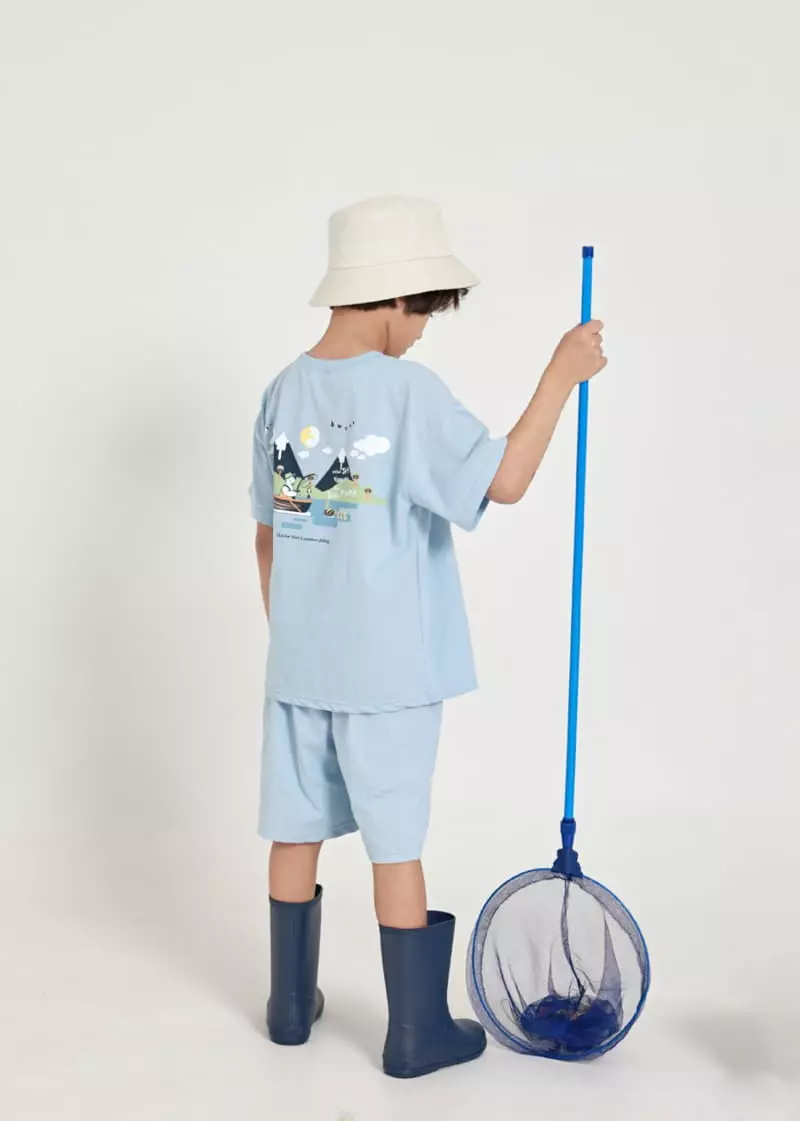 Fashion King - Korean Children Fashion - #kidzfashiontrend - Pola Fishing Top Bottom Set - 8