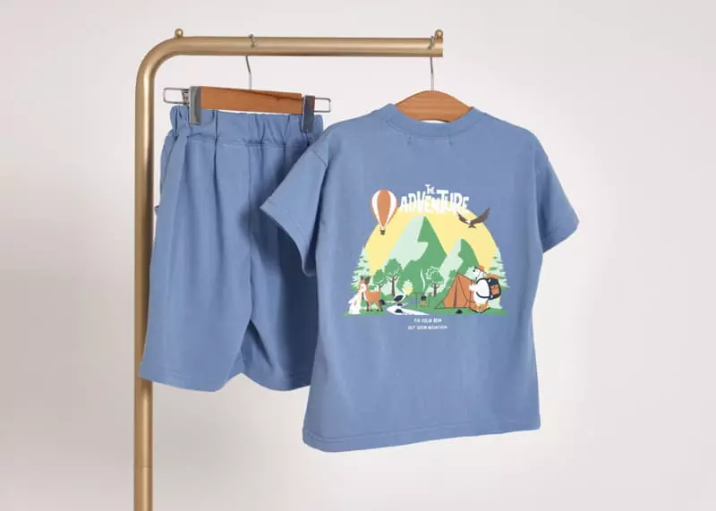 Fashion King - Korean Children Fashion - #kidzfashiontrend - Pola Mountain Top Bottom Set - 6