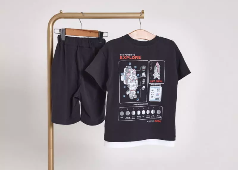 Fashion King - Korean Children Fashion - #littlefashionista - Space Layered Top Bottom Set - 12