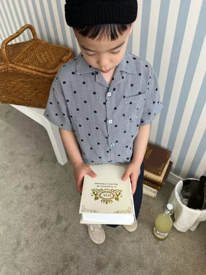 Fine Studio - Korean Children Fashion - #childofig - Dot Silk Shirt - 5