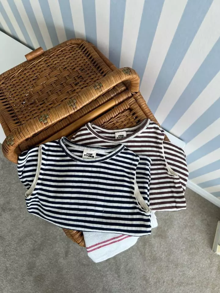 Fine Studio - Korean Children Fashion - #childrensboutique - Dia Stripes Sleeveless - 12