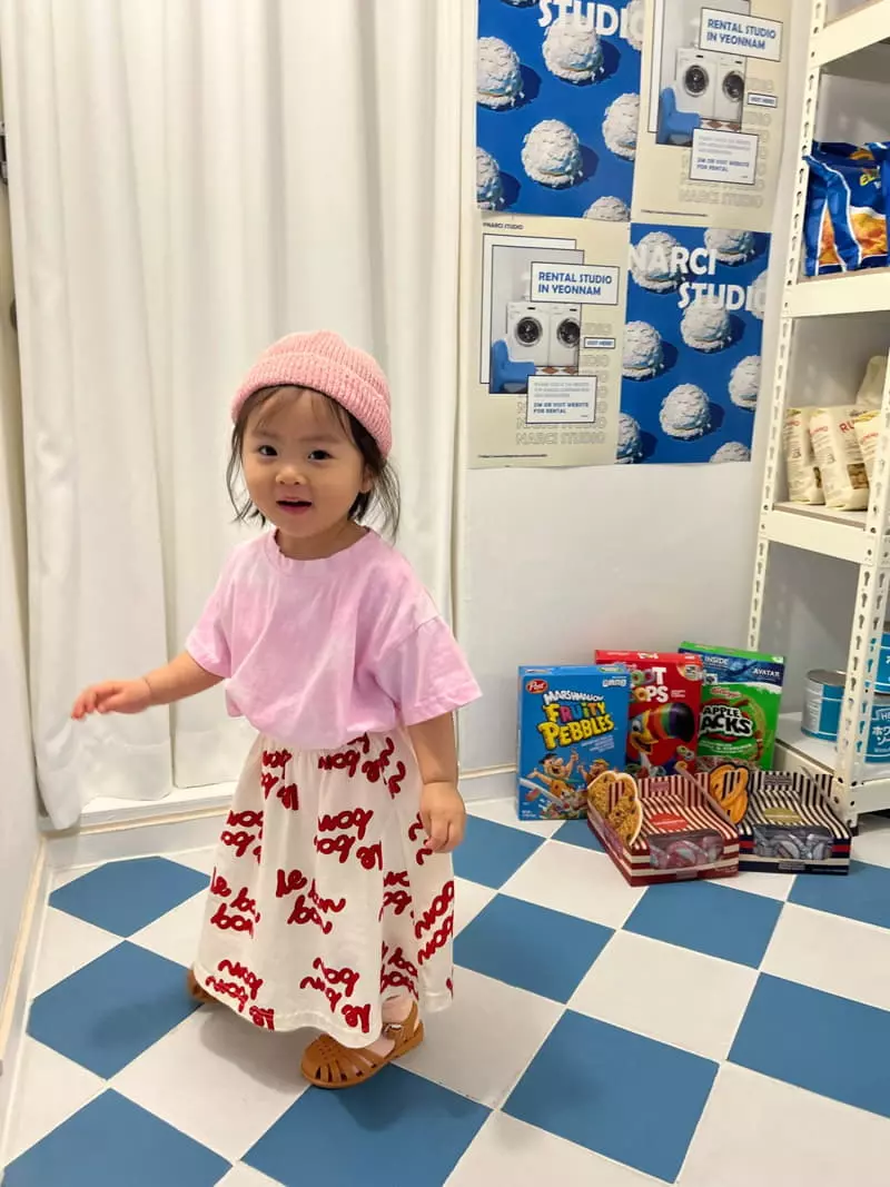 Fine-Studio - Korean Children Fashion - #childrensboutique - Lettering Skirt