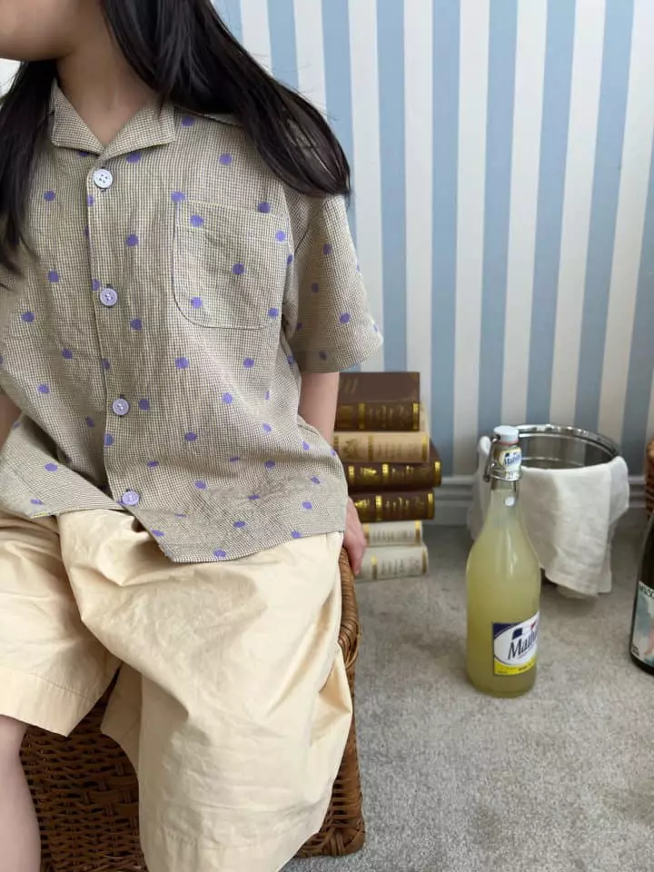 Fine Studio - Korean Children Fashion - #designkidswear - Dot Silk Shirt - 7