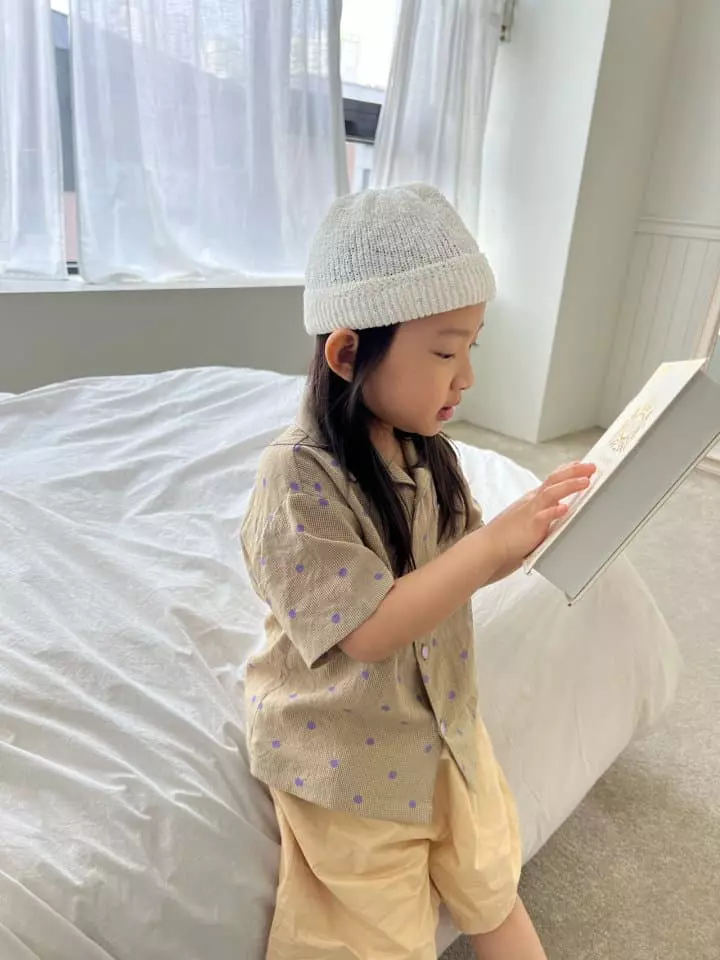 Fine Studio - Korean Children Fashion - #kidsstore - Dot Silk Shirt - 11