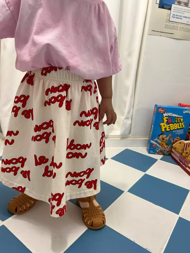 Fine-Studio - Korean Children Fashion - #kidsstore - Lettering Skirt - 6