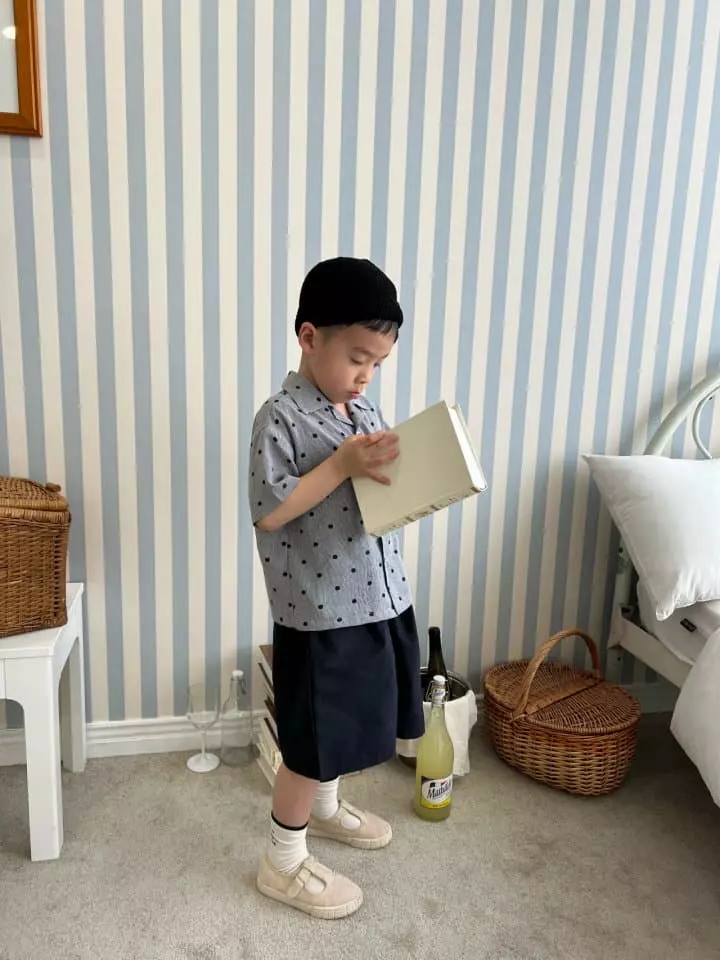 Fine Studio - Korean Children Fashion - #kidzfashiontrend - Dot Silk Shirt - 12