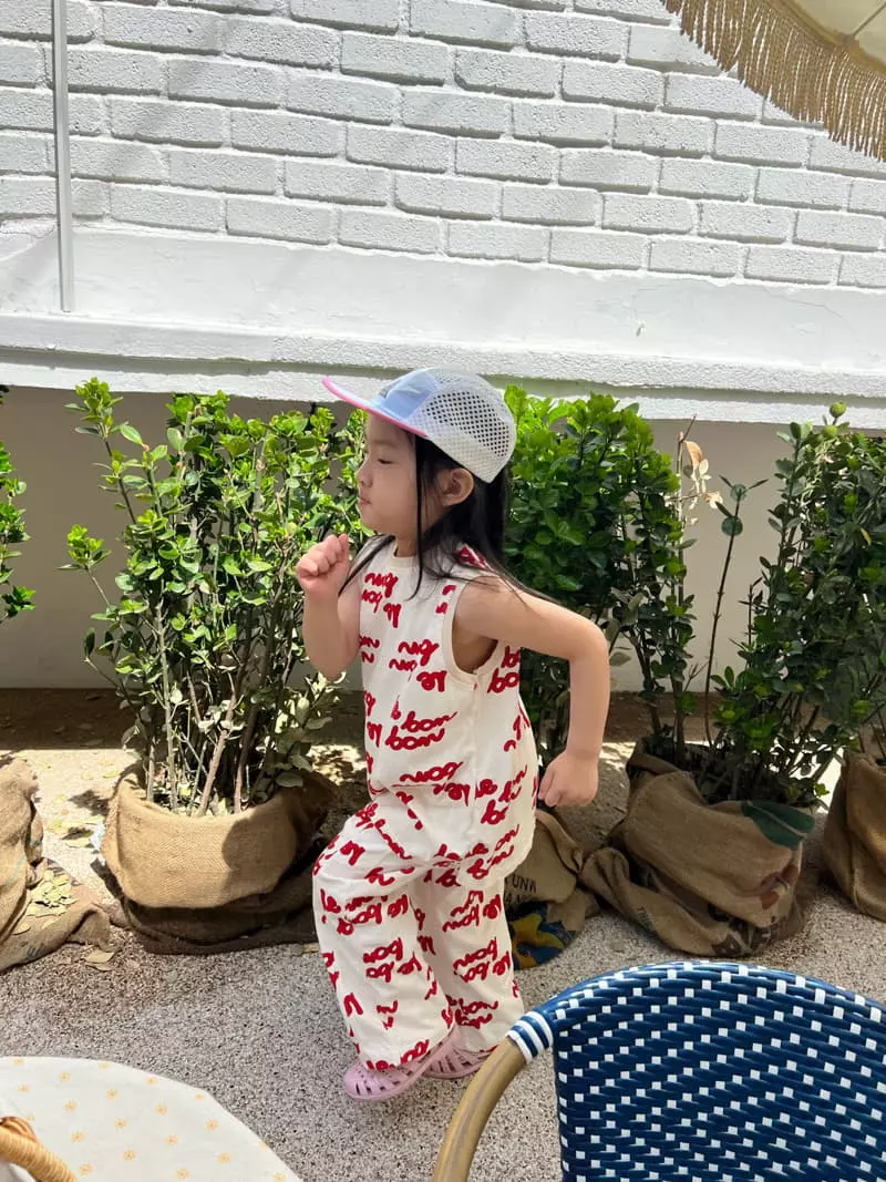 Fine-Studio - Korean Children Fashion - #kidzfashiontrend - Lettering Sleeveless - 9